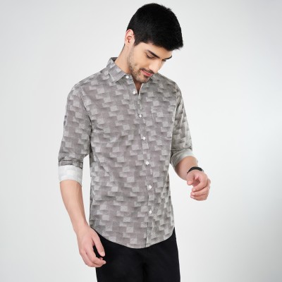 Byford by Pantaloons Men Printed Casual Grey Shirt