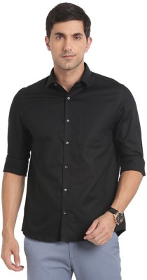 TURTLE Men Solid Casual Black Shirt