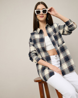 Chimpaaanzee Women Checkered Casual Multicolor Shirt