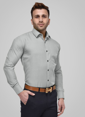 Shirwala Trend Men Solid Casual Grey Shirt