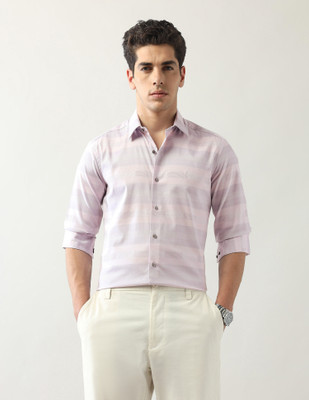 Arrow Newyork Men Printed Formal Pink Shirt