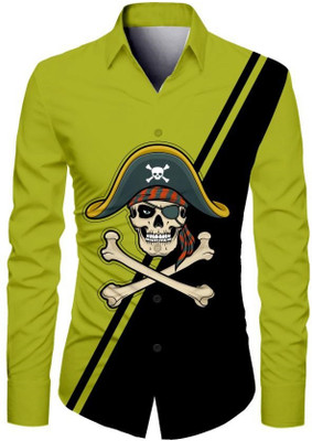 AviraEnterprise Men Printed Casual Green Shirt