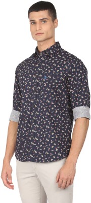 U.S. POLO ASSN. Men Printed Casual Blue Shirt