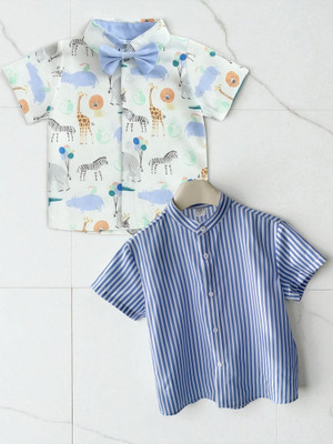 KHODAL TRENDZ Boys Printed Casual Multicolor Shirt
