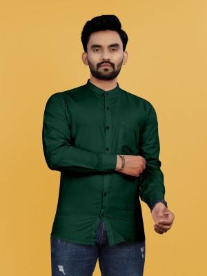 UDANI ENTERPRISES Men Solid Casual Green Shirt