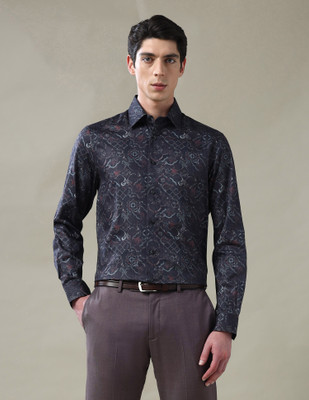 ARROW Men Printed Formal Blue Shirt
