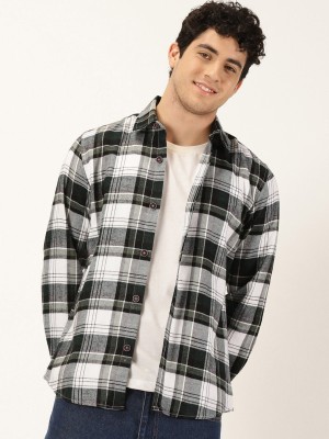 Mast & Harbour Men Checkered Casual Black, White Shirt