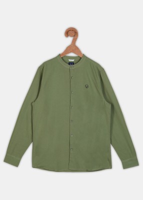 Allen Solly Boys Solid Casual Green Shirt