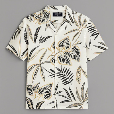 BIKIT Men Printed Casual Beige Shirt