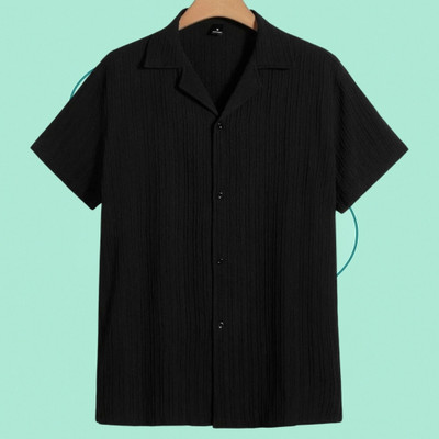 Nita creation Men Solid Formal Black Shirt
