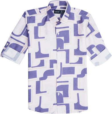 CAVIO Boys Printed Casual Purple Shirt