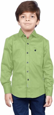 SKY PEARL Boys Solid Casual Light Green Shirt