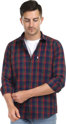 Trending Ayansh Men Solid Casual Blue, Red Shirt