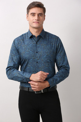 PETER ENGLAND Men Printed Formal Blue Shirt