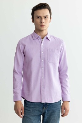 Snitch Men Self Design Casual Purple Shirt