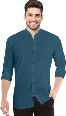 VTEXX Men Solid Casual Blue Shirt