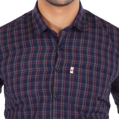 Arthz Fab Trend Men Checkered Casual Dark Blue, Green, Red Shirt