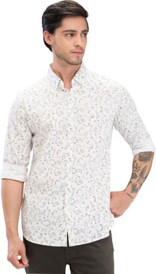 Spykar Men Printed Casual Khaki Shirt