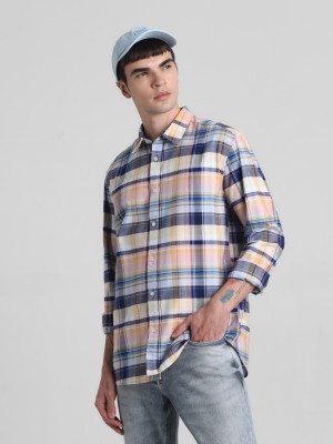 JACK & JONES Men Checkered Casual Multicolor Shirt