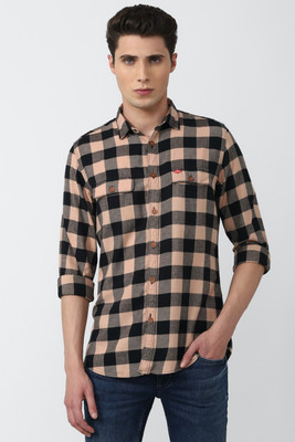 VAN HEUSEN Men Checkered Casual Multicolor Shirt