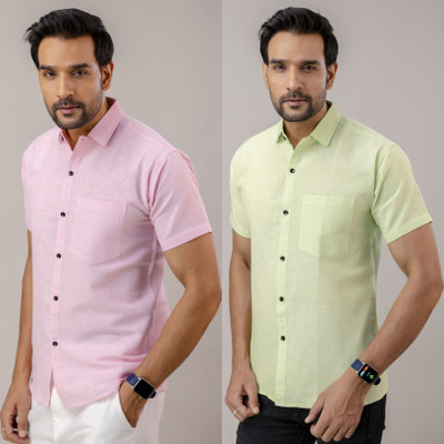 Shozaai Collection Men Solid Casual Multicolor Shirt(Pack of 2)