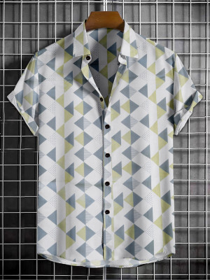isuelfeb Men Solid Casual White, Grey Shirt