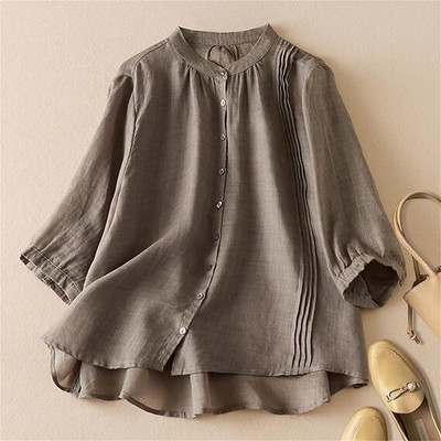 sindrii Casual Solid Women Grey Top