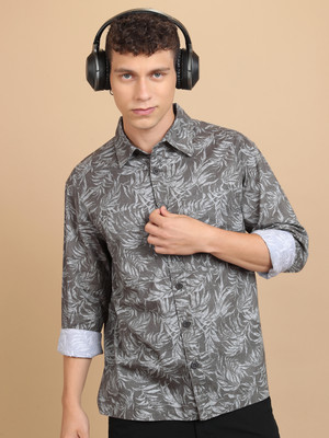HIGHLANDER Men Printed Casual Grey Shirt