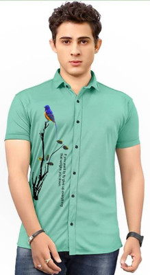 iCome Men Solid Casual Green Shirt