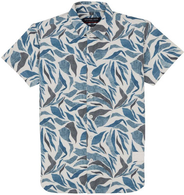 Status Quo Boys Printed Casual White Shirt