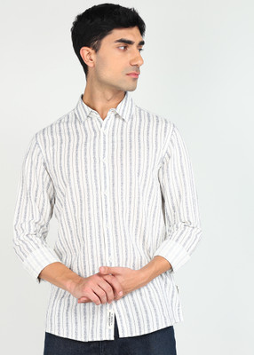 BEING HUMAN Men Solid Casual White Shirt
