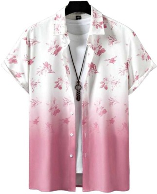 SKY BLUE ENTERPRISE Men Floral Print Casual Pink Shirt