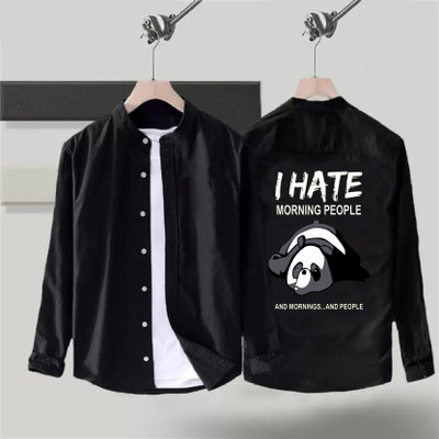 VRSS Women Printed Casual Black Shirt