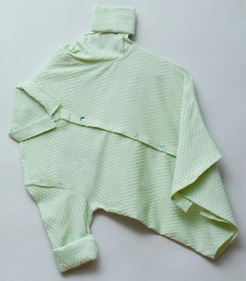 Shreeji enterprse Men Self Design Casual Light Green Shirt