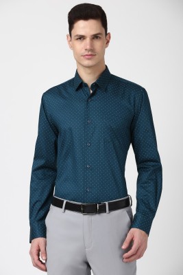 PETER ENGLAND Men Printed Formal Blue Shirt