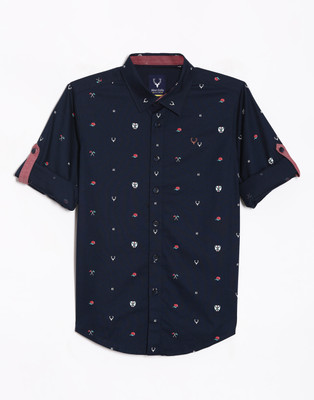 Allen Solly Boys Printed Casual Blue Shirt
