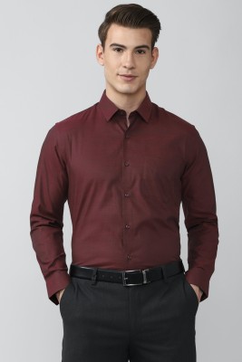 PETER ENGLAND Men Checkered Formal Maroon Shirt