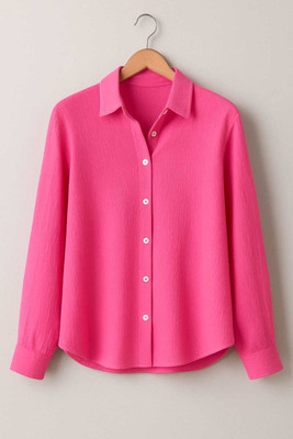 Sahiba Women Solid Casual Pink Shirt