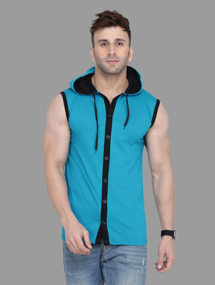 tfurnish Men Solid Casual Blue Shirt