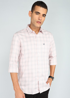 Allen Solly Men Solid Casual Pink Shirt