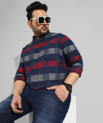 Instafab Plus Men Checkered Casual Multicolor Shirt