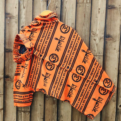 KUSHWAHA GARMENTS Boys Printed Casual Orange Shirt