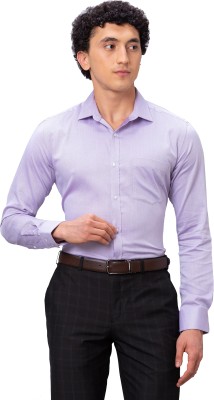 PARK AVENUE Men Self Design Formal Purple Shirt