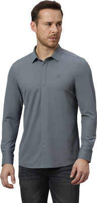 HEKTOR Men Self Design Casual Grey Shirt