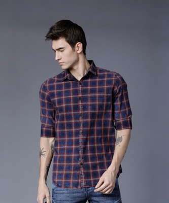 HIGHLANDER Men Checkered Casual Multicolor Shirt