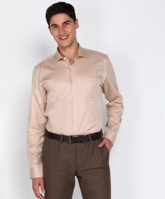 PETER ENGLAND Men Solid Formal Gold Shirt