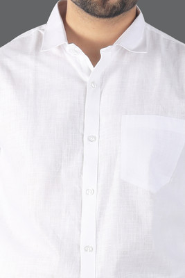 BBM MILLS Men Solid Casual White Shirt
