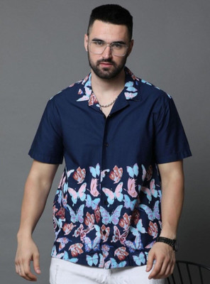 SHFASHION Men Printed Casual Multicolor Shirt