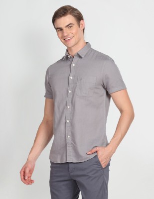 U.S. Polo Assn. Denim Co. Men Solid Casual Grey Shirt