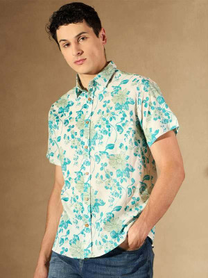 Pagazo Men Floral Print Casual Multicolor Shirt